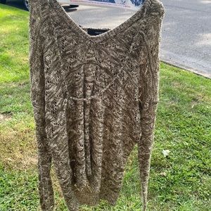 Woman’s light sweater with hood